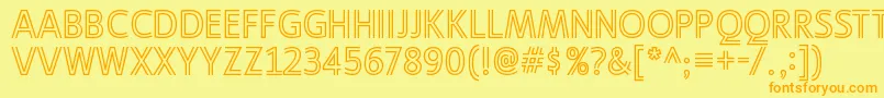 LigurinooutlineRegular Font – Orange Fonts on Yellow Background