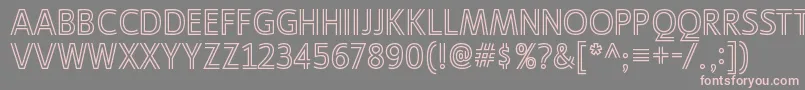 Шрифт LigurinooutlineRegular – розовые шрифты на сером фоне
