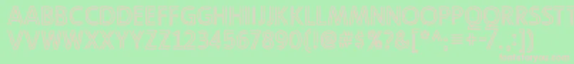 LigurinooutlineRegular Font – Pink Fonts on Green Background