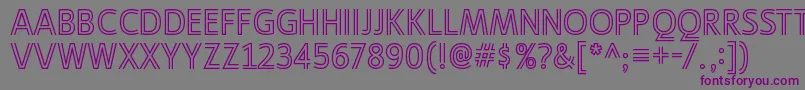 LigurinooutlineRegular Font – Purple Fonts on Gray Background