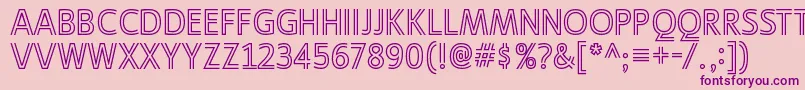 LigurinooutlineRegular Font – Purple Fonts on Pink Background