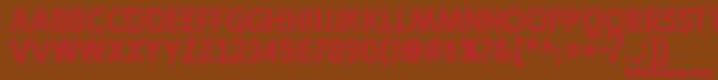 LigurinooutlineRegular Font – Red Fonts on Brown Background