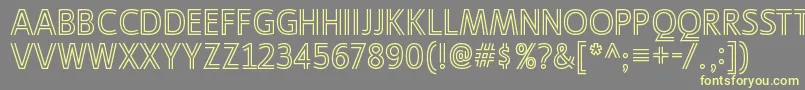 LigurinooutlineRegular Font – Yellow Fonts on Gray Background