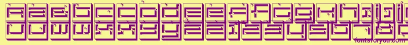 Suddenfall Font – Purple Fonts on Yellow Background