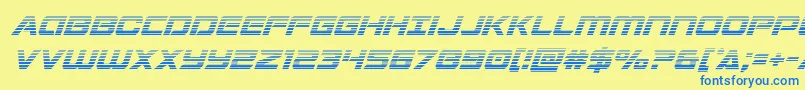 Stardustergradital Font – Blue Fonts on Yellow Background