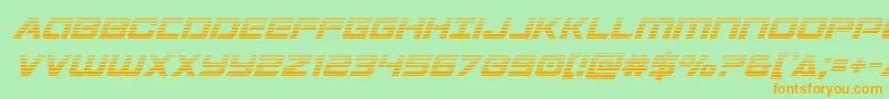 Шрифт Stardustergradital – оранжевые шрифты на зелёном фоне