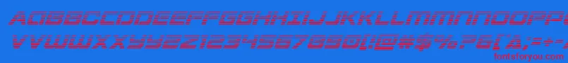 Stardustergradital Font – Red Fonts on Blue Background