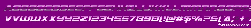 Stardustergradital-Schriftart – Weiße Schriften auf violettem Hintergrund
