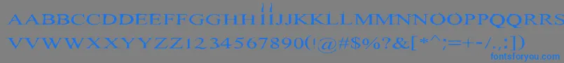 Hitman Font – Blue Fonts on Gray Background