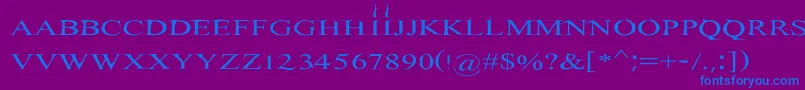 Hitman Font – Blue Fonts on Purple Background