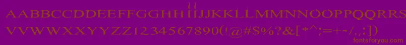 Hitman Font – Brown Fonts on Purple Background