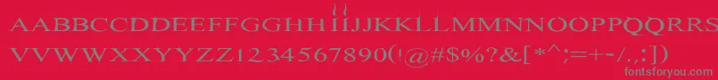 Hitman Font – Gray Fonts on Red Background