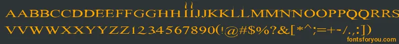 フォントHitman – 黒い背景にオレンジの文字