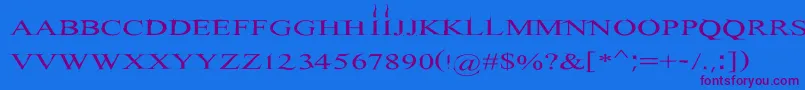 Hitman Font – Purple Fonts on Blue Background