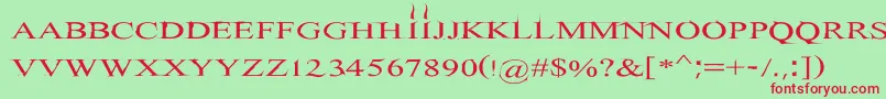 Hitman Font – Red Fonts on Green Background