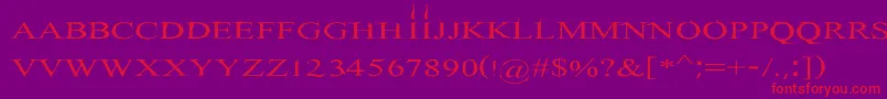 Hitman Font – Red Fonts on Purple Background