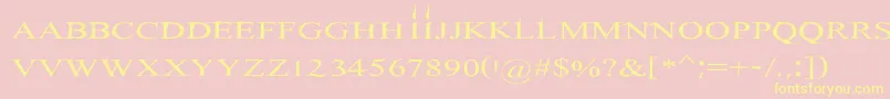Hitman Font – Yellow Fonts on Pink Background
