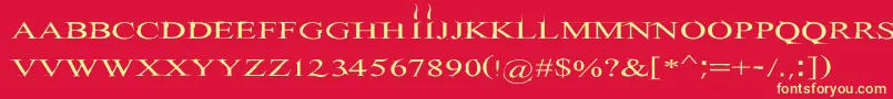 Hitman Font – Yellow Fonts on Red Background