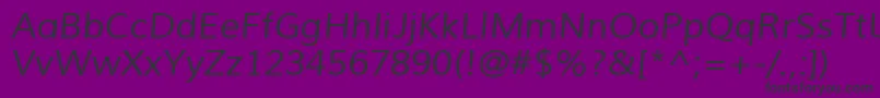 Czcionka MuliItalic – czarne czcionki na fioletowym tle