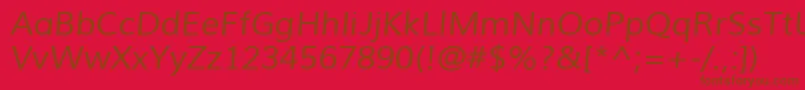 Czcionka MuliItalic – brązowe czcionki na czerwonym tle