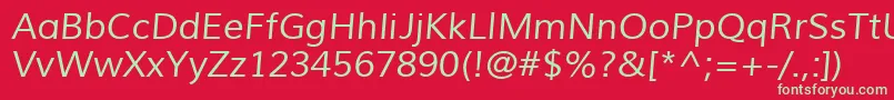 MuliItalic Font – Green Fonts on Red Background