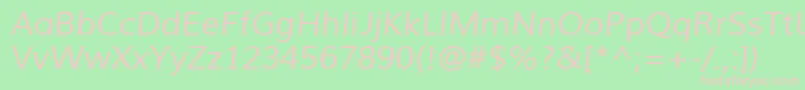 MuliItalic Font – Pink Fonts on Green Background