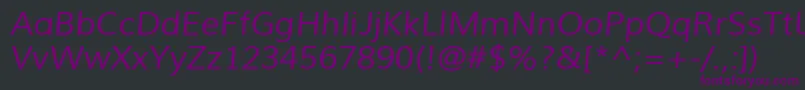MuliItalic Font – Purple Fonts on Black Background