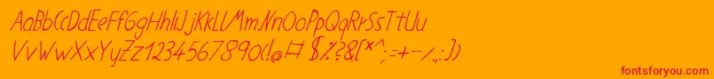 Neueernst55 Font – Red Fonts on Orange Background