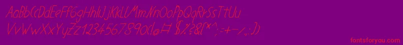 Neueernst55 Font – Red Fonts on Purple Background
