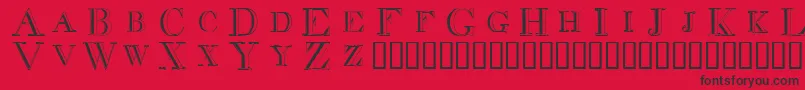 DecadenceInADifferentLight Font – Black Fonts on Red Background