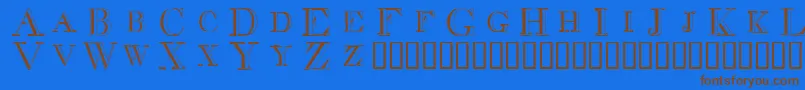 DecadenceInADifferentLight Font – Brown Fonts on Blue Background