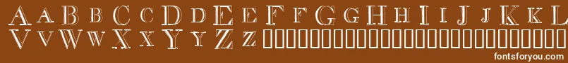 DecadenceInADifferentLight Font – White Fonts on Brown Background