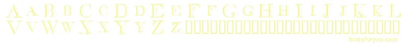 DecadenceInADifferentLight Font – Yellow Fonts on White Background