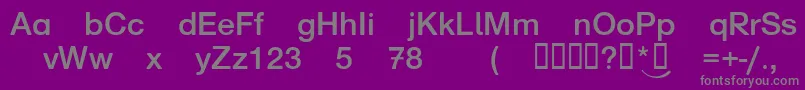 Czcionka Norddruck – szare czcionki na fioletowym tle
