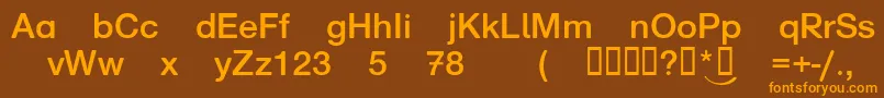 Шрифт Norddruck – оранжевые шрифты на коричневом фоне