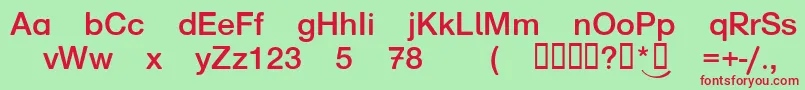 Norddruck-fontti – punaiset fontit vihreällä taustalla