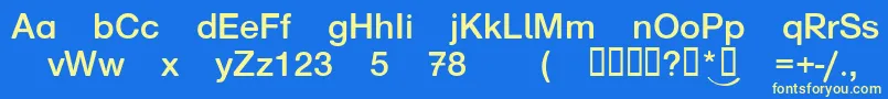 Czcionka Norddruck – żółte czcionki na niebieskim tle
