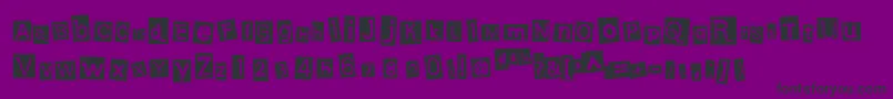 EarwigFactory Font – Black Fonts on Purple Background