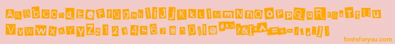 EarwigFactory Font – Orange Fonts on Pink Background