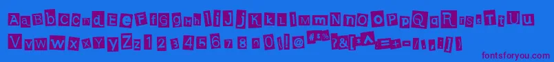 EarwigFactory Font – Purple Fonts on Blue Background