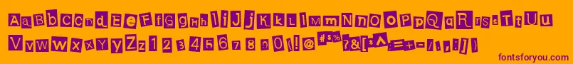 EarwigFactory Font – Purple Fonts on Orange Background