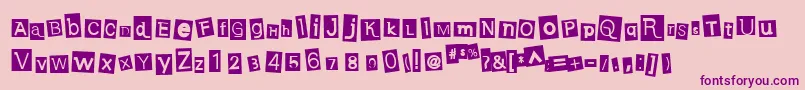 EarwigFactory Font – Purple Fonts on Pink Background