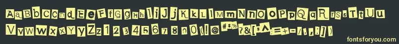 EarwigFactory Font – Yellow Fonts on Black Background