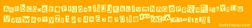 EarwigFactory Font – Yellow Fonts on Orange Background