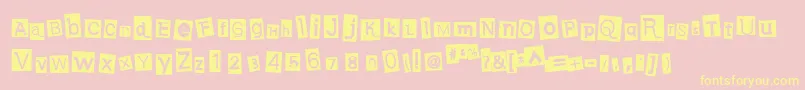 EarwigFactory Font – Yellow Fonts on Pink Background