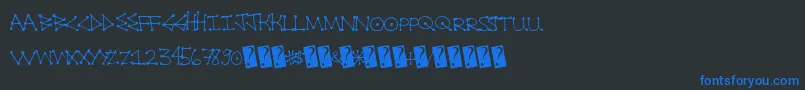 Dotline Font – Blue Fonts on Black Background