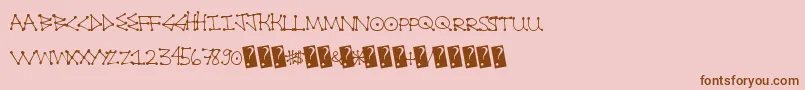 Dotline Font – Brown Fonts on Pink Background