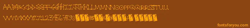 Dotline Font – Orange Fonts on Brown Background