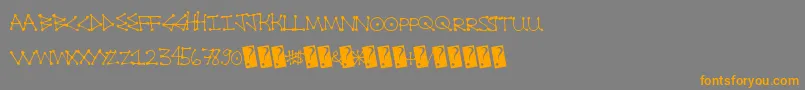 Dotline Font – Orange Fonts on Gray Background