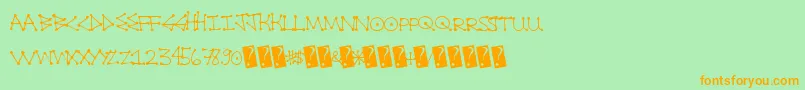 Dotline Font – Orange Fonts on Green Background